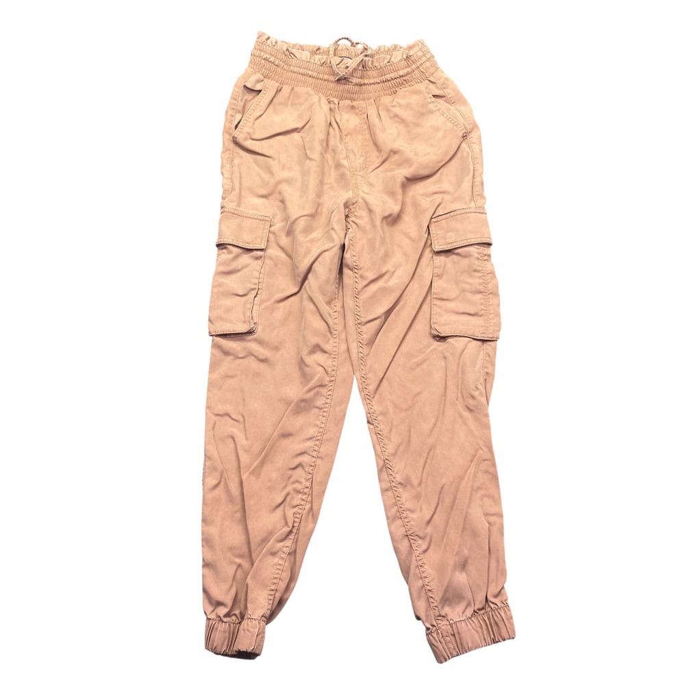 Abercrombie & Fitch Mauve Lyocell Paperbag Cargo Jogger Pants Small Grunge